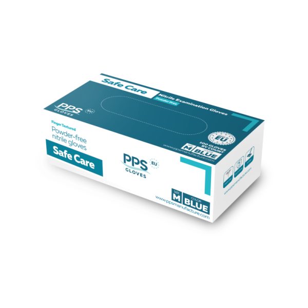 Nitril vizsgáló kesztyű - kék M 100db (púdermentes) - Image 2