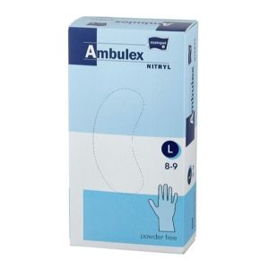 Ambulex Nitryl vizsgáló kesztyű  púdermentes - 100db - L