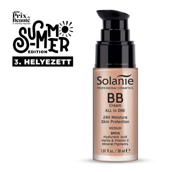 Solanie BB krém hialuronsavval és fényvédővel SPF15 - médium 30ml - Image 2