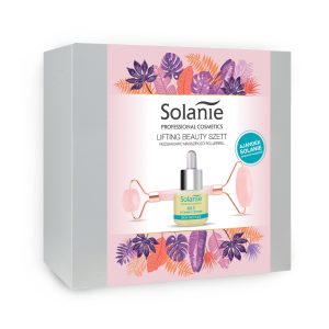 Solanie Lifting Beauty szett Rózsakvarc masszírozó rollerrel