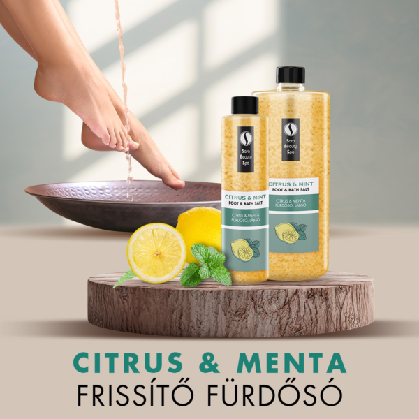 Frissítő Fürdősó és Lábáztató Só - Citrus és Menta - 1320g - Image 2
