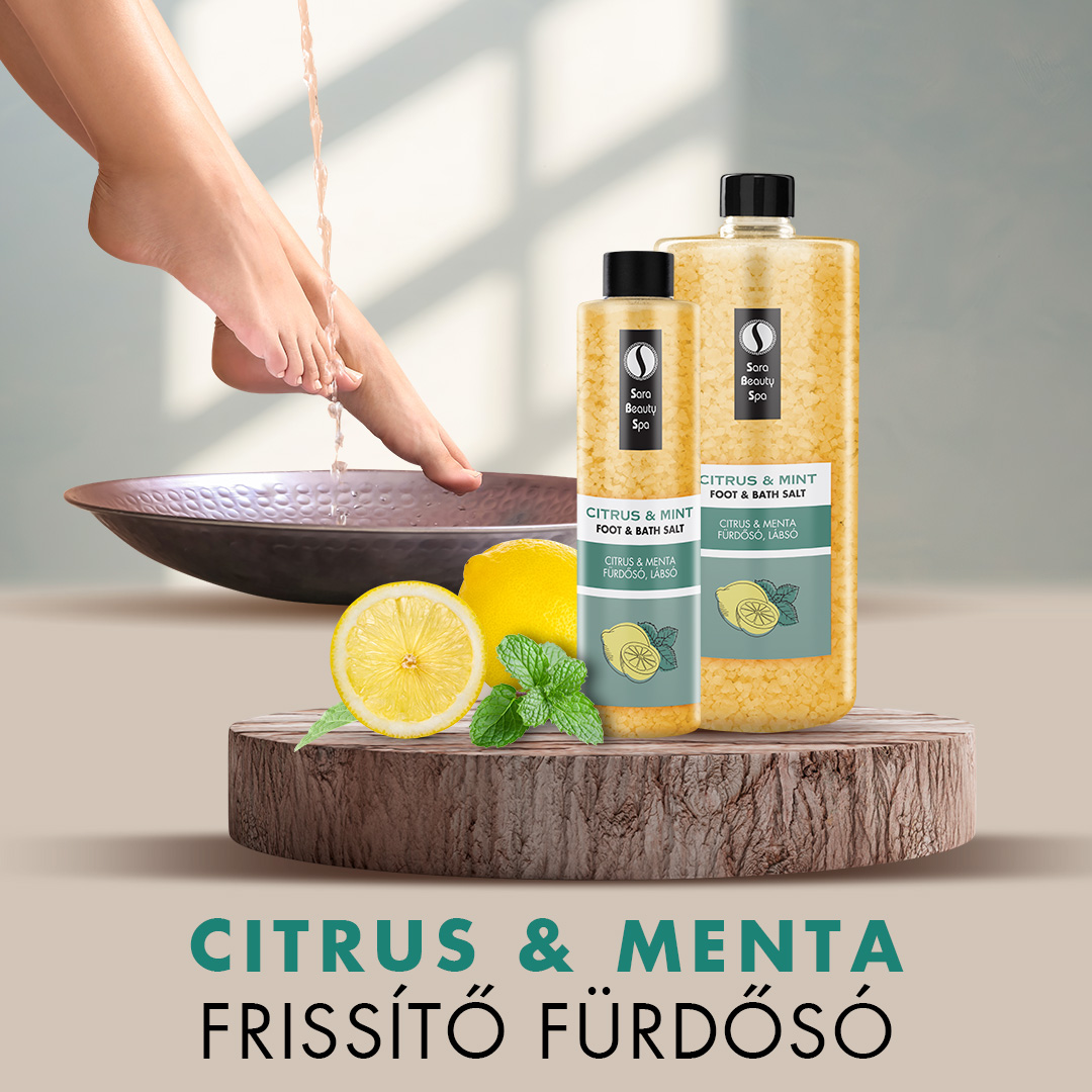 Frissítő Fürdősó és Lábáztató Só - Citrus és Menta - 330g - Image 2