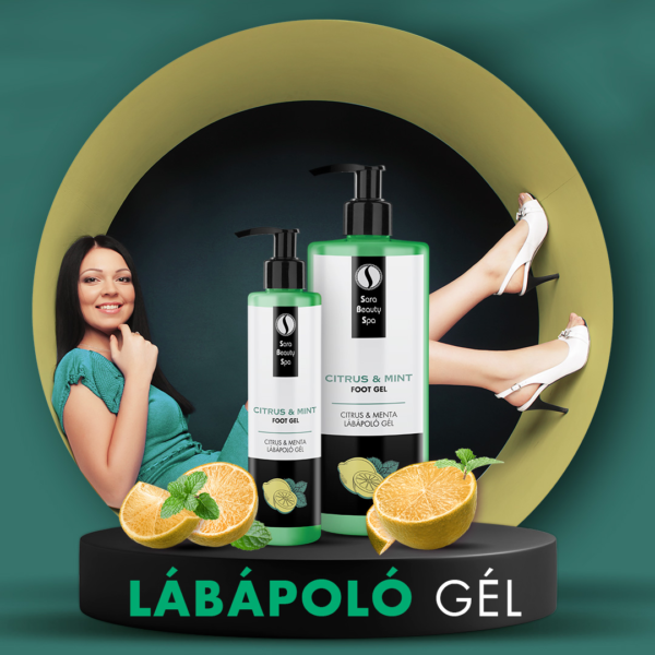 Lábápoló krém gél (Pedizselé) - Citrus és Menta - 250ml - Image 2