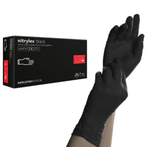MERCATOR Nitril kesztyű 100db BLACK "L"