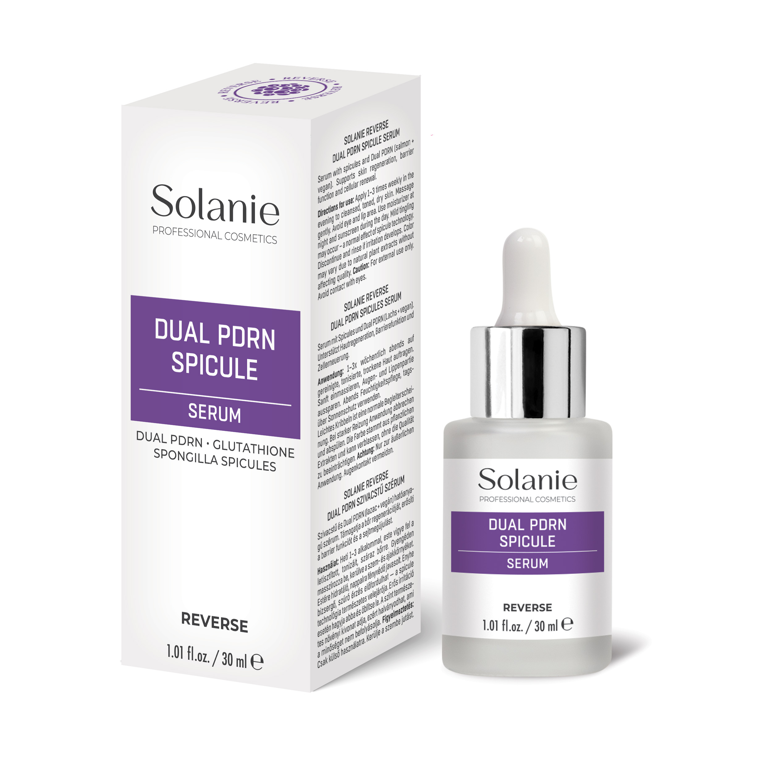 Solanie Reverse koreai dual PDRN szivacstű szérum 30ml - Image 2